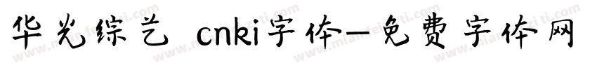 华光综艺 cnki字体字体转换